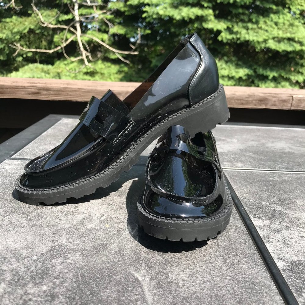 Transparent Black Loafers (Flats)